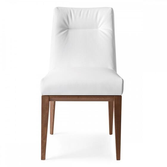Calligaris tosca Chair with plush seat and wooden base CS1490 Calligaris